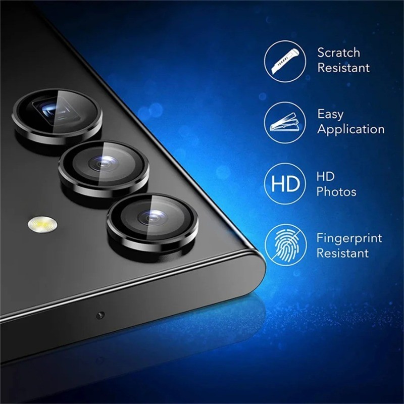 Dành Cho SamsungS25FE GalaxyS25FE Điện Thoại Camera Bảo Vệ Ống Kính Vòng Dành Cho Samsung Galaxy S25 FE Hợp Kim Nhôm Bảo Vệ Kính Cường Lực Ống Kính Phim