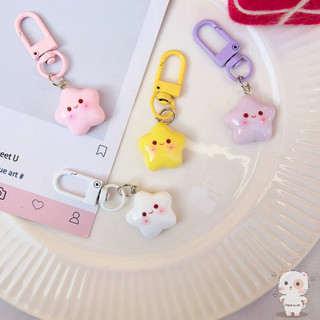 【Chamvn】Móc khóa mặt dây chuyền hình ngôi sao bằng nhựa dễ thương bạn thân hình trái tim dành cho nữ sinh cặp đôi