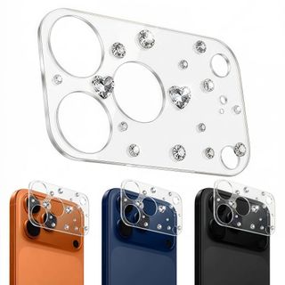 Phim ống kính MODOMINO, Chống trầy xước Full Cover Kính bảo vệ camera, Vỏ ống kính máy ảnh trái tim HD chống sốc cho 17 Max 17Pro