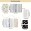 Kim đan JUIC, Chất kết dính PVC có thể tháo rời 6 lỗ PVC Vòng đựng kim có thể tháo rời, Túi dính có dây kéo nhiều lớp 12 Dụng cụ đan túi có khóa kéo