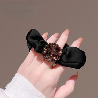 Scrunchy tóc vòng retro họa tiết kim cương giả, phụ kiện tóc sang trọng cho đuôi ngựa bóng.