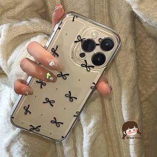 Ốp Điện Thoại Nơ Thanh Lịch Cho Honor 500 400 200 Pro Lite Smart 300 Ultra 100 90 70 60 Pro Lite Smart 80 GT SE 9i 8S 5G Vỏ Chấm Dễ Thương Trong Suốt Vỏ Mềm Chống Sốc