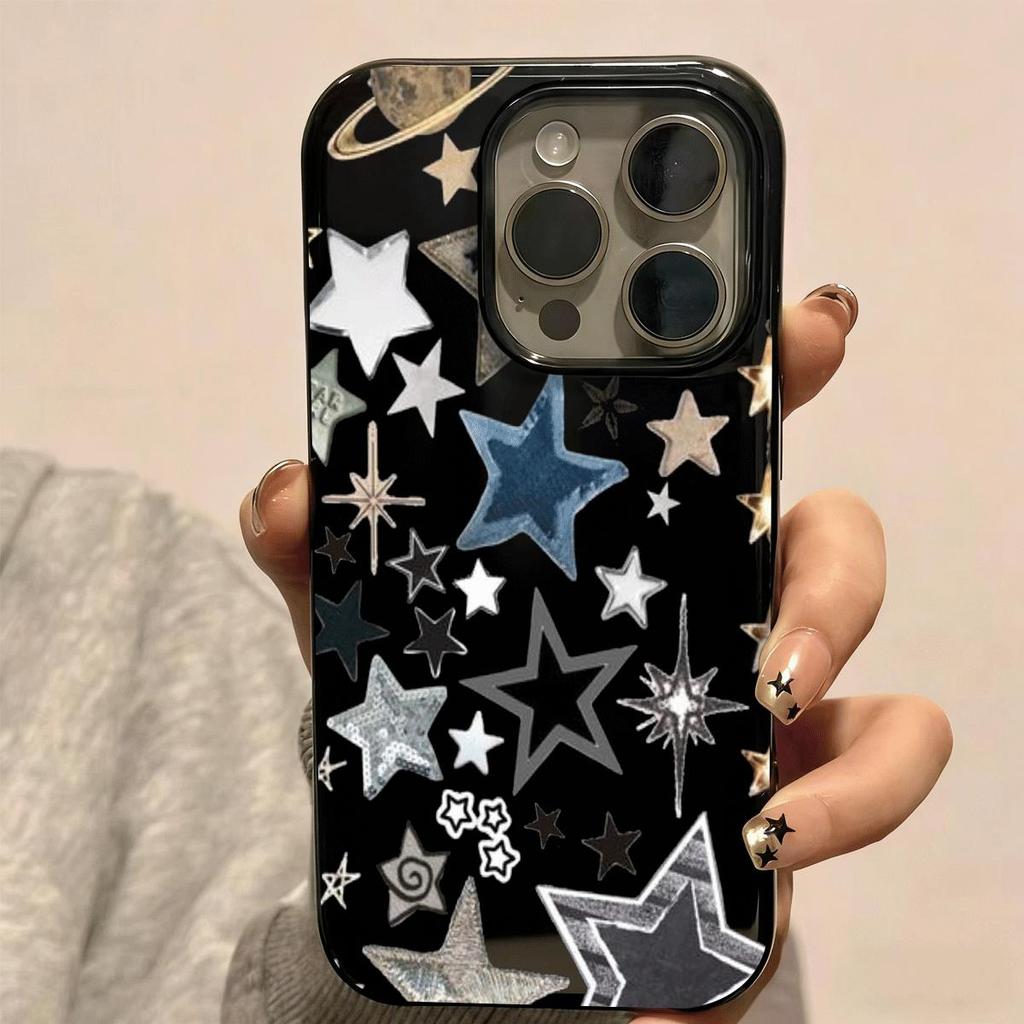 Star Star cho trường hợp iPhone 1516PROMAX 1314PRO Bề mặt sáng XR Đơn giản 12 Soft Case