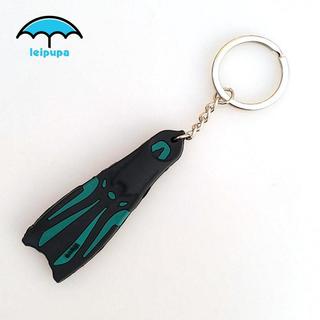 Móc chìa khóa silicone sáng tạo hình lặn vây, dành cho người yêu thể thao dưới nước