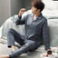 Shop Bộ Đồ Ngủ Dài Tay Nam Xuân Thu Giả Cotton Cao Cấp Kiểm Tra Phù Hợp Với Kích Thước Plus Thường Ngày Có Thể Mặc Bên Ngoài Quần Áo Gia Đình