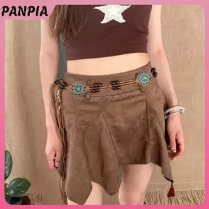 PNPIA - Thắt lưng boho retro Y2K, phù hợp mùa hè và đi biển, thiết kế vintage dân tộc
