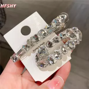 Kẹp tóc nữ vintage sang trọng với đá giả sáng bóng, phụ kiện thời trang ngọt ngào