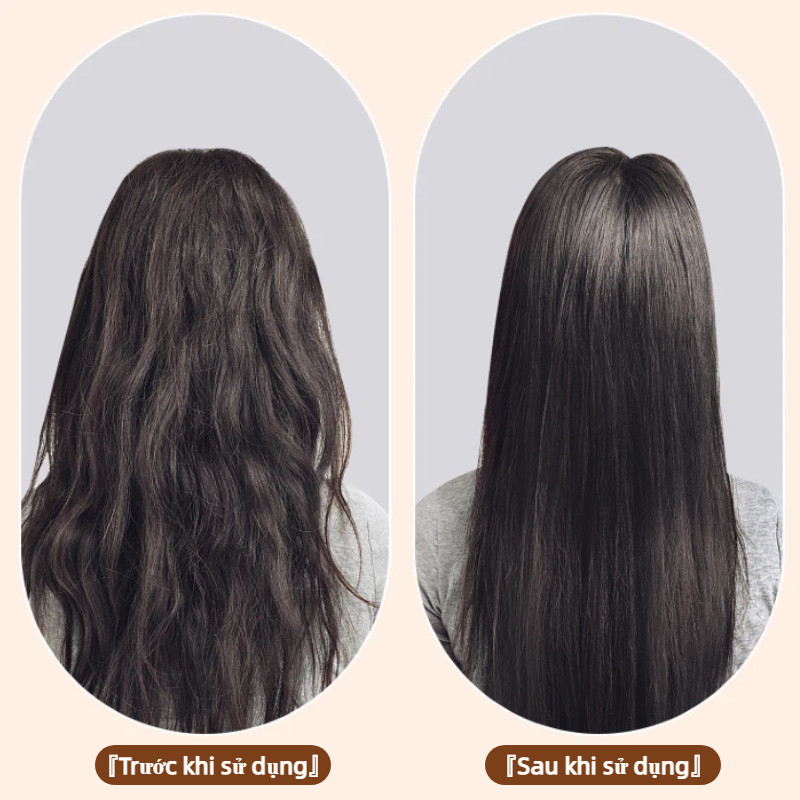 Lược duỗi tóc không dây sạc pin, 3 mức nhiệt chống rối ion âm, thiết kế cầm tay tiện lợi cho nữ