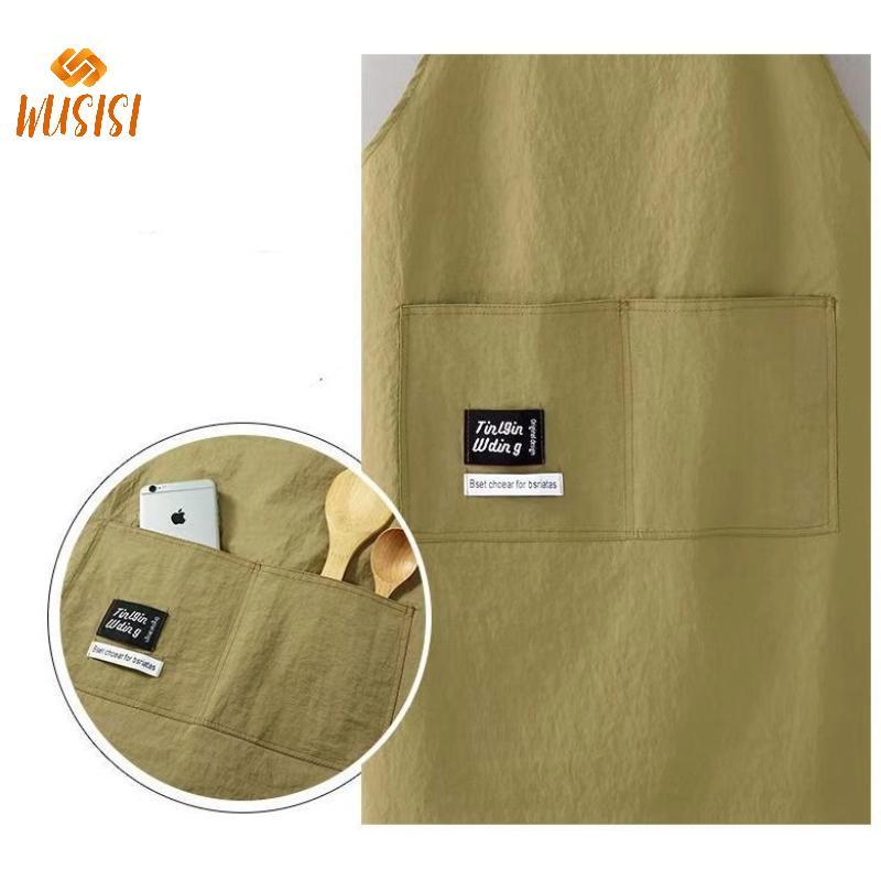 [WUSISI] Tạp dề nhà bếp nấu ăn Tạp dề eo người lớn chống mài mòn thoáng khí Chống bẩn Nhà hàng mềm mại Quần áo làm việc tại nhà MỚI