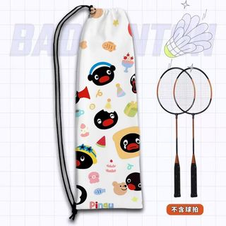 Túi Đựng Vợt Cầu Lông Flannel Hình Hoạt Hình Chim Cánh Cụt Pingu - Dung Tích Lớn