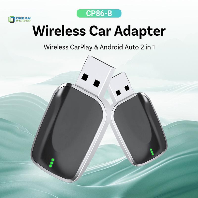 [Dream Weaver] Bộ chuyển đổi tự động CarPlay Android không dây 2in1 AI Mini Box Plug & Play Kết nối tự động có thể điều chỉnh với 99% ô tô cho đài phát thanh ô tô mới