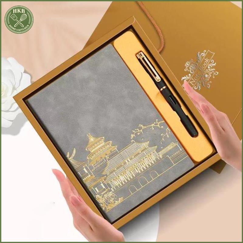 BỘ SỔ TAY A5 CAO CẤP HỘP QUÀ – QUÀ TẶNG VĂN PHÒNG & SỰ KIỆN CÔNG TY – THIẾT KẾ CỔ ĐIỂN