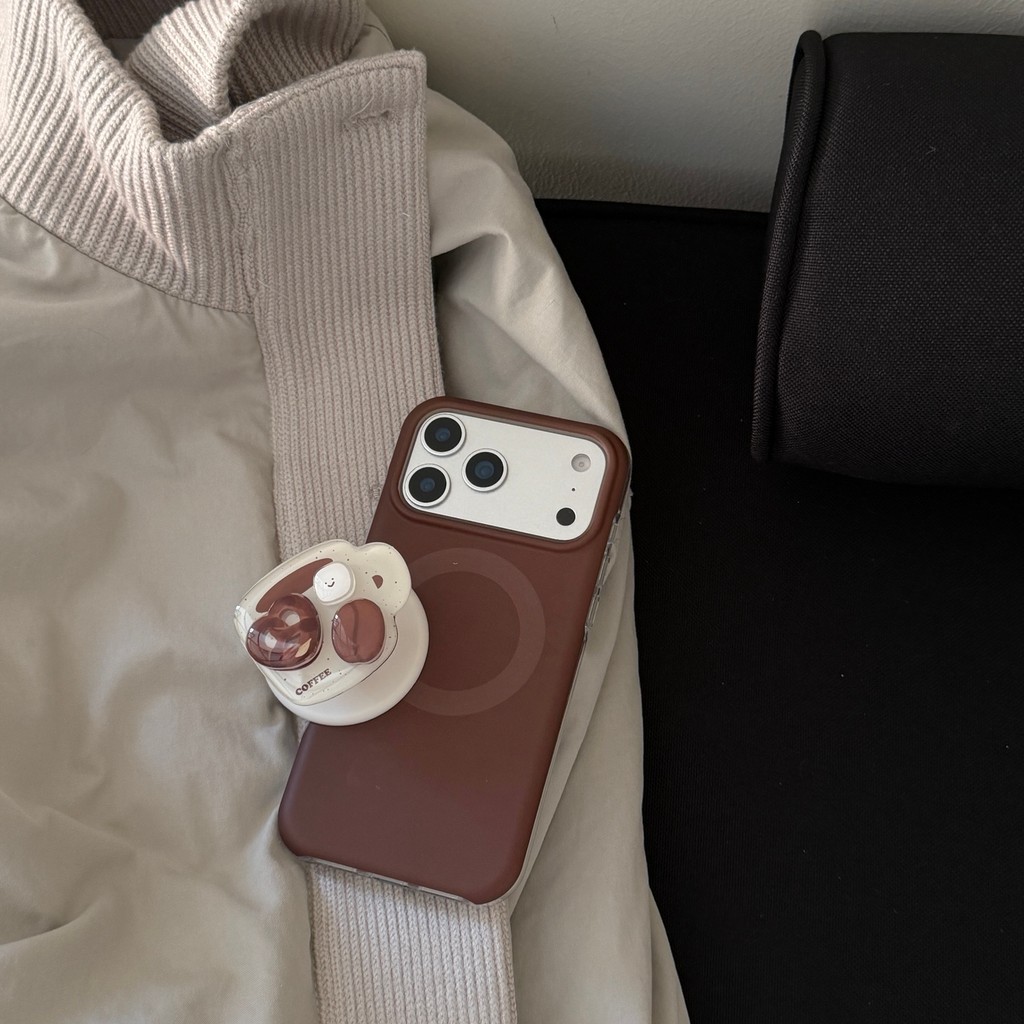 Ốp lưng iPhone hình cốc cà phê màu nâu mờ kiểu hút từ tính phù hợp cho iPhone 17 Pro Max, iPhone 17, iPhone 16, iPhone 15, iPhone 14 và iPhone 13