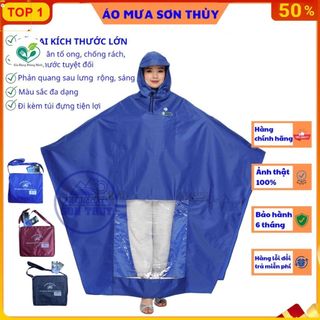 ( GIÁ XƯỞNG ) Áo mưa choàng siêu to Sơn Thủy K8 - áo mưa vải dù cỡ đại , SIZE TO