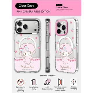 CASECASE X Cherry My Melody Vỏ Điện Thoại HỒNG CAMERA PHIÊN BẢN RING Tác Động Vỏ Hút Từ Tính Trong Suốt Cho IPhone 17 / 16 / 15 / 14 / 13 Pro Max Air Có Bao Bì Cao Cấp