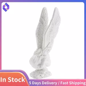Thiên Thần Trắng Nhựa Cherubs Tượng Tượng, Tượng Tưởng Niệm Điêu Khắc Thiên Thần Đáng Yêu Trang Trí Nhà Cửa Trong Nhà, Cánh Trắng Dễ Dàng Lắp Đặt Dễ Dàng Sử Dụng -L