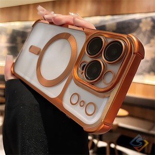 Ốp điện thoại mờ mạ 6D mới cho IPhone 17 Pro Max 13 14 15 16 Pro Max Vỏ từ tính mềm Vỏ chống sốc