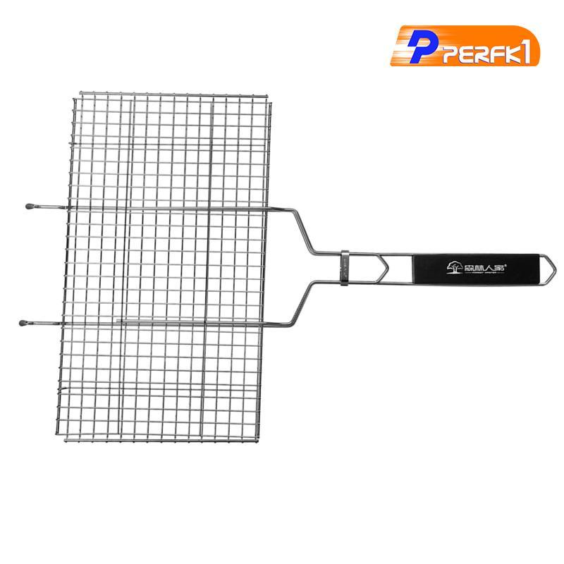 Dây Sắt Nướng Thịt Nướng Giỏ BBQ Lưới Có Tay Cầm Thịt Cá Kẹp Dụng Cụ Dã Ngoại Ngoài Trời