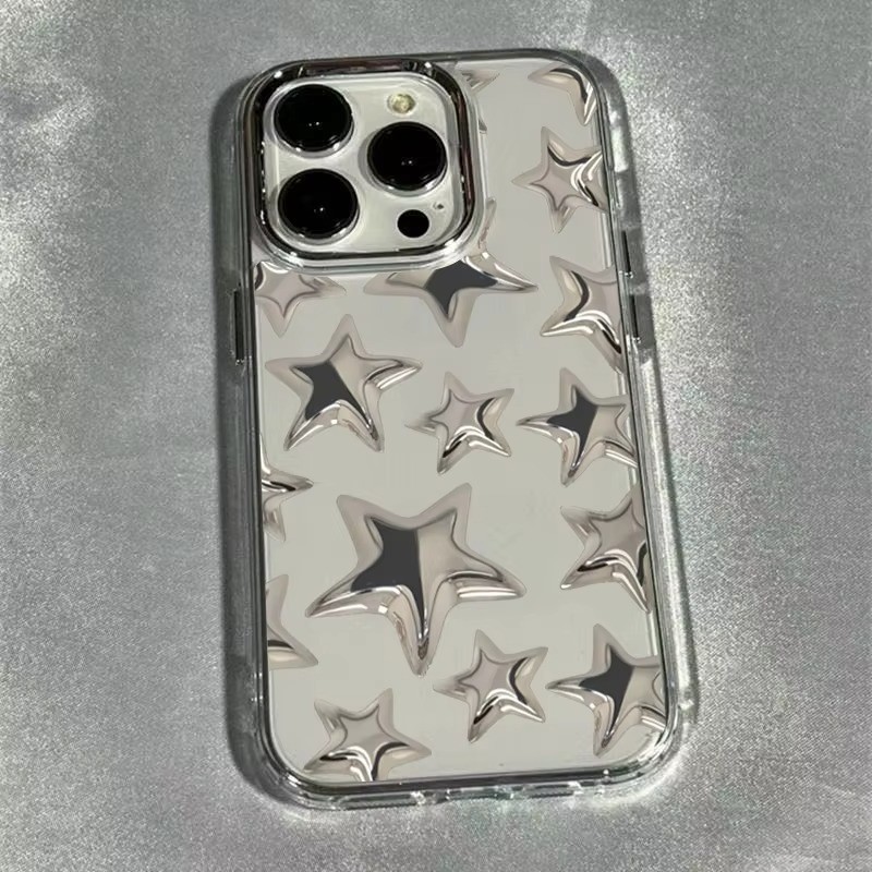 Ốp Điện Thoại Trong Suốt Họa Tiết Ngôi Sao Sáng Hợp Thời Trang Cho Iphone 17 16 Pro Max 15 14 13 12 11 Cho Iphone 7 8 Plus X XS XR 16e SE2