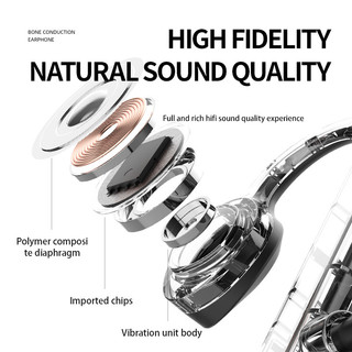 Tai nghe dẫn truyền xương K69 Bluetooth 5.2 Tai nghe nhạc HIFI Tai nghe thể thao Tai nghe không dây có Mic Tai nghe chống nước