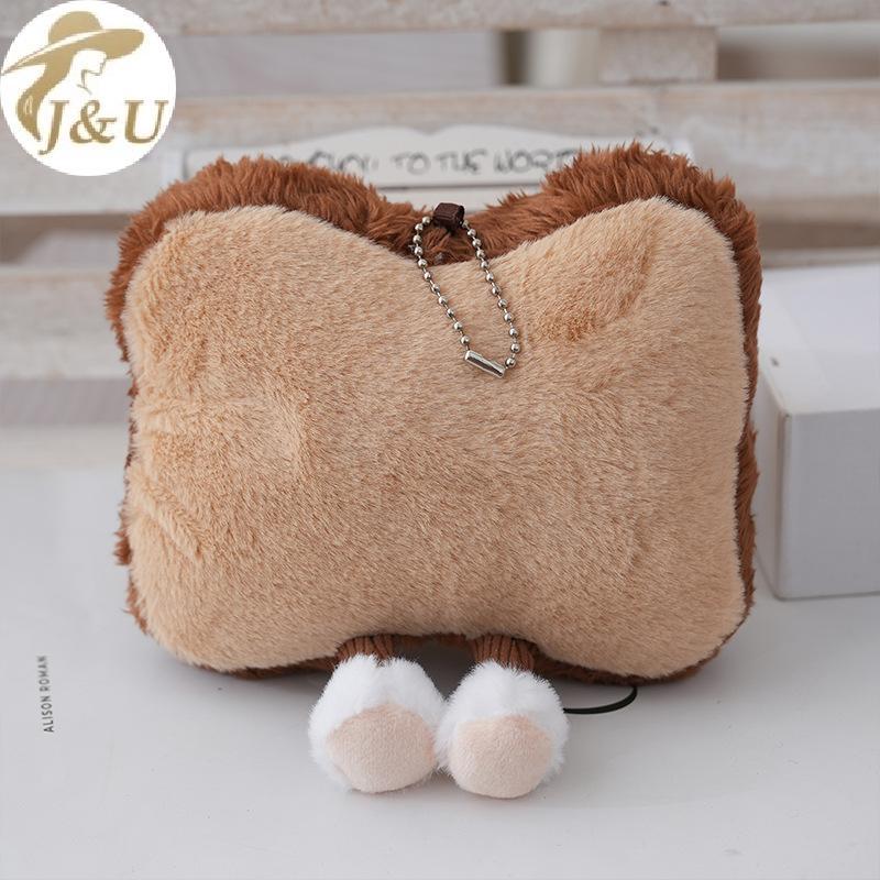 JU Dễ Thương Vui Nhộn Mô Phỏng Thực Phẩm Bánh Mì Nướng Trứng Chiên Sang Trọng Búp Bê Mặt Dây Chuyền Bapa Treo Đồ Trang Trí Quà Tặng VN