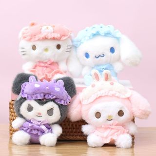 YT4 Sanrio Kuromi Cinnamoroll Hello Kitty My Melody Plushie Pyjama Dễ Thương Sang Trọng Túi Búp Bê Quyến Rũ