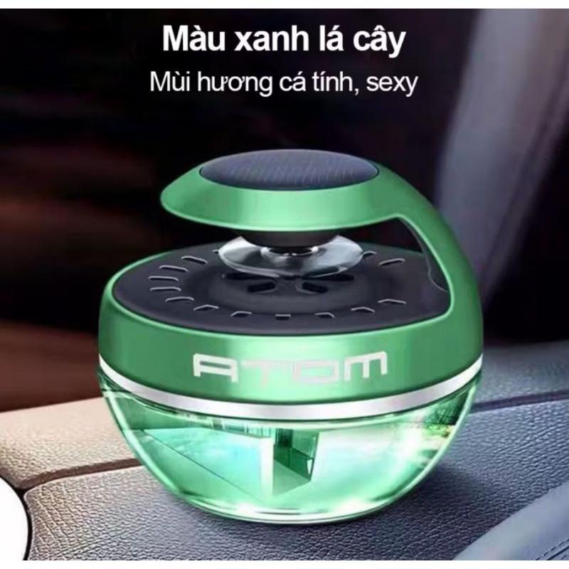 Nước Hoa Để Xe Ô Tô Thơm Lâu, Khử Mùi Hôi - Atom Cao Cấp, Dùng Năng Lượng Mặt Trời