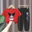 Trẻ Em Kuromi Hoạt Hình Áo Chống Muỗi Bộ Bé Gái Mùa Hè Thường Ngày Dễ Thương Hai Mảnh Trang Phục