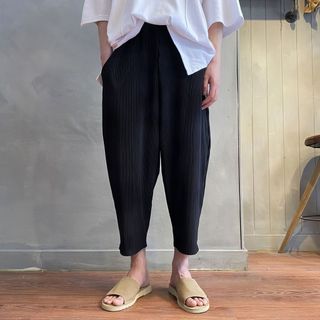 Miyake Quần Nam Mùa Hè Mắt Cá Mỏng, Co Dãn, Phong Cách Hàn Quốc