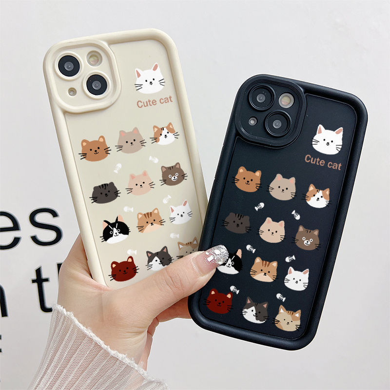 Ốp Lưng Cho Samsung Galaxy S26 S25 S24 S23 S22 S21 S20 Plus Ultra FE A04S A03S A02 M02 A12 M12 M32 A20 A30 A50S A30S Thiết Kế Mắt Thiên Thần Chống Rơi Họa Tiết Mèo Dễ Thương JGS136