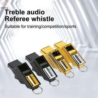 Còi Trọng Tài Chuyên Nghiệp Bóng Đá & Bóng Rổ - Âm Thanh Lớn, Vỏ Nhựa Không Hạt Màu Vàng Bạc