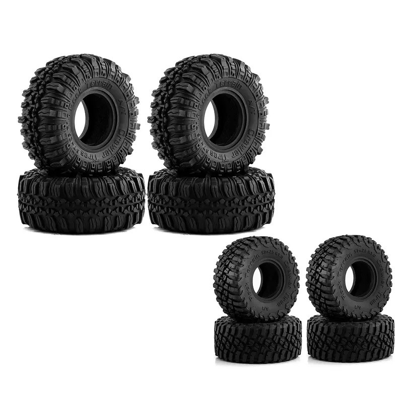 4 57mm 1.0 "Bánh Xe Cao Su Mềm Lốp Bùn Lốp Cho 1 / 18 1 / 24 RC Xe Bánh Xích Trục SCX24 Bronco AX24 TRX4M FMS FCX24 Enduro24