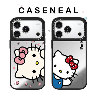 CASENEAL Ốp Điện Thoại Gương Chất Lượng Cao Kitty Dễ Thương Thích Hợp Cho iPhone 17ProMax 17pro 17 air 16promax 16 15promax 15 14promax 13 13promax Ốp Lưng Cứng Chống Rơi Thời Trang