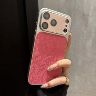 Ốp điện thoại cứng họa tiết da sang trọng iPhone 17 Pro Max cho iPhone 16 15 14 13 Pro Max Plus 17Air