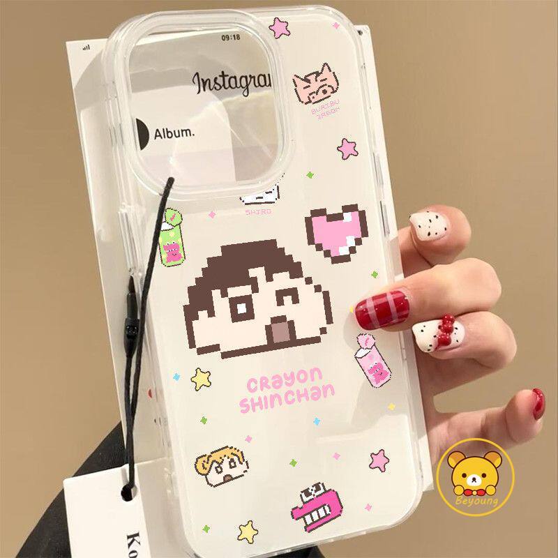Ốp Điện Thoại Crayon Shin-chan Cho Samsung Galaxy S26 S25 S24 S23 S22 S21 Ultra Plus S20 FE Lite A73 A72 A71 A53 A52 A52S A51 5G 4G Bìa Hoạt Hình Dễ Thương Kem Trắng Vỏ Mềm