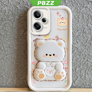 Ốp Lưng Cho Redmi Note 12 4G Redmi Note 12 pro 5g 2023 Vỏ Điện Thoại Vỏ Mềm Silicon Chống Sốc Thiết Kế Mới Thẩm Mỹ Gương Xoay Gấu Dễ Thương Có Giá Đỡ JTXXZJ01