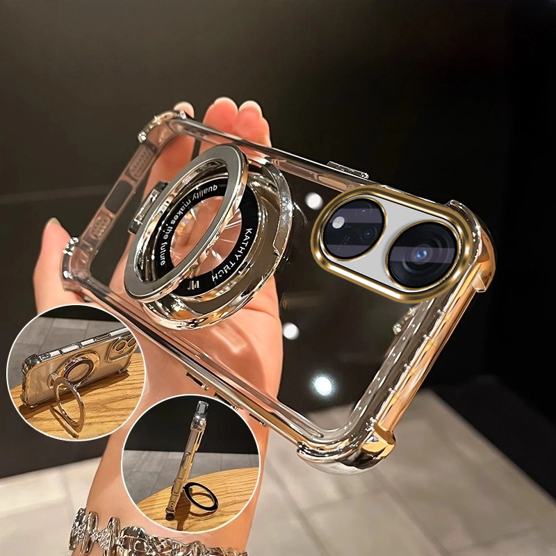 Ốp Lưng Cho Oppo Reno 8T 5G / Reno 8T 4G Giá Đỡ Điện Thoại Chống Sốc tpu Có Chức Năng Chống Trơn Trượt Vỏ Điện Thoại Di Động SJZJ
