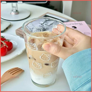 450ML Thủy Tinh Dễ Thương Cốc Nước Hoạt Hình Hellokitty Thủy Tinh In Hình Dễ Thương Cốc Cà Phê Hộ Gia Đình Trà Trái Cây Chanh Cô Gái Quà Tặng