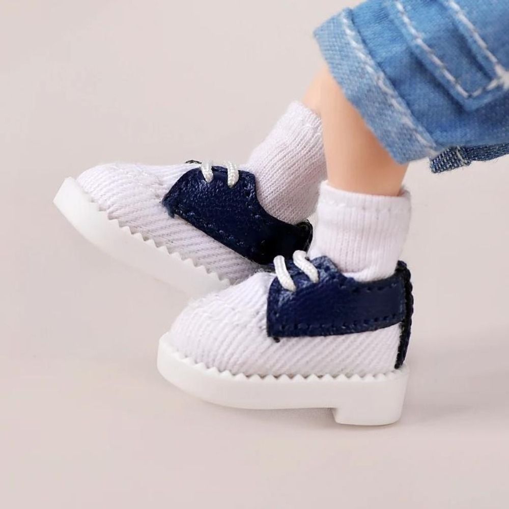 QEARY 1 Đôi Giày Búp Bê Obitsu 11, Vải Da 1 / 12 Giày Búp Bê Bjd, Trang Điểm GSC Mini High Street Thời Trang 1 / 12 Bjd Giày Thường Ngày Obitsu11