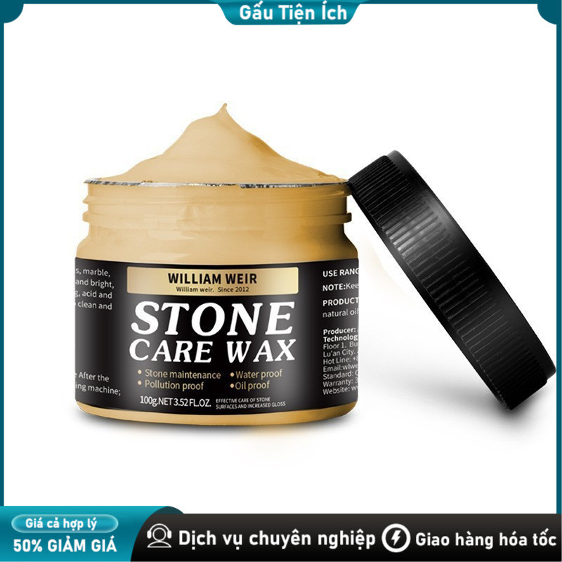 Sáp bảo vệ đá tự nhiên và đá nhân tạo 80g Sáp Đánh Bóng Đá،Bảo Vệ Bề Mặt،Dễ sử dụng (kèm mút)