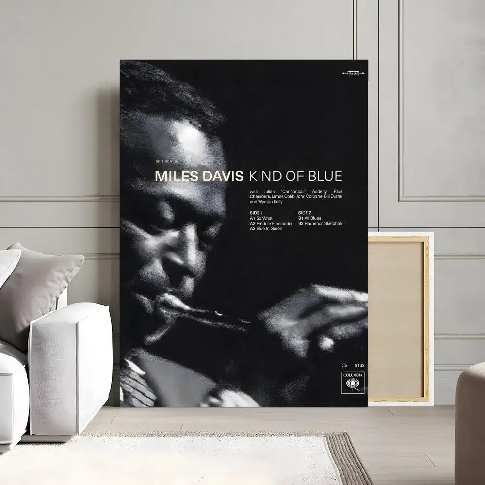 Nhạc Sĩ Jazz M-Miles Davis Tranh Thư Pháp Canvas Poster: Không Nhăn Chống Thấm Nước Bền Đẹp Tất Cả Không Gian Trang Trí Tường Master Trang Trí Phòng Ngủ Trang Trí Nội Thất Phòng Trưng Bày Cổ Điển BRYX