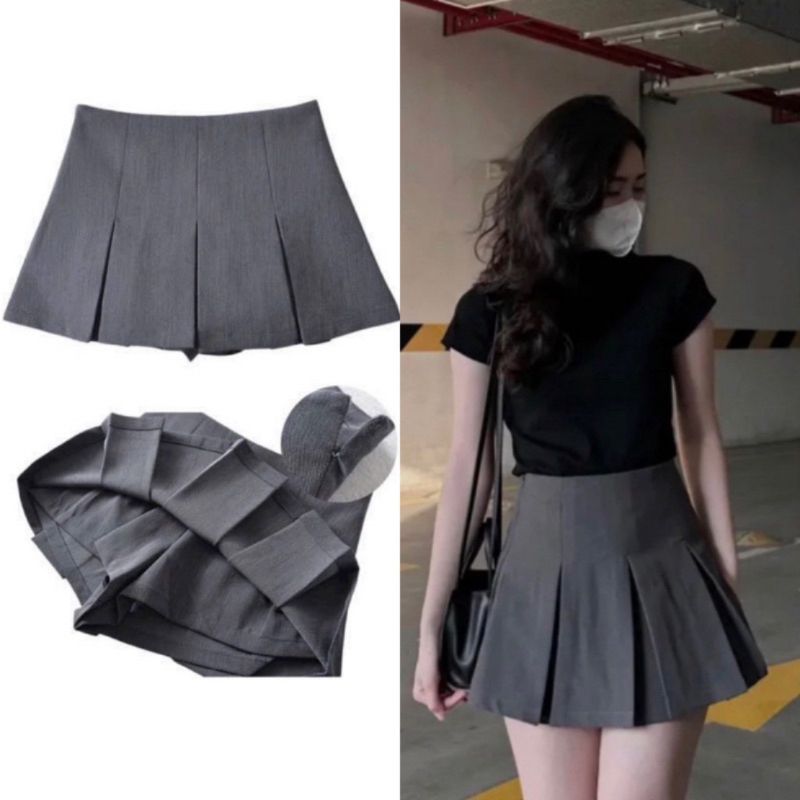 Chân Váy Nữ Xếp Ly To Chất Đẹp Có Quần Bảo Hộ - Sam Botique