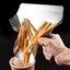 QIUWU Xẻng khoai tây chiên kiểu Pháp bằng thép không gỉ cho Hamburger Popcorn Paing Xẻng khoai tây chiên Xẻng xúc tác tiện ích nhà bếp Dụng cụ làm bánh Xẻng.