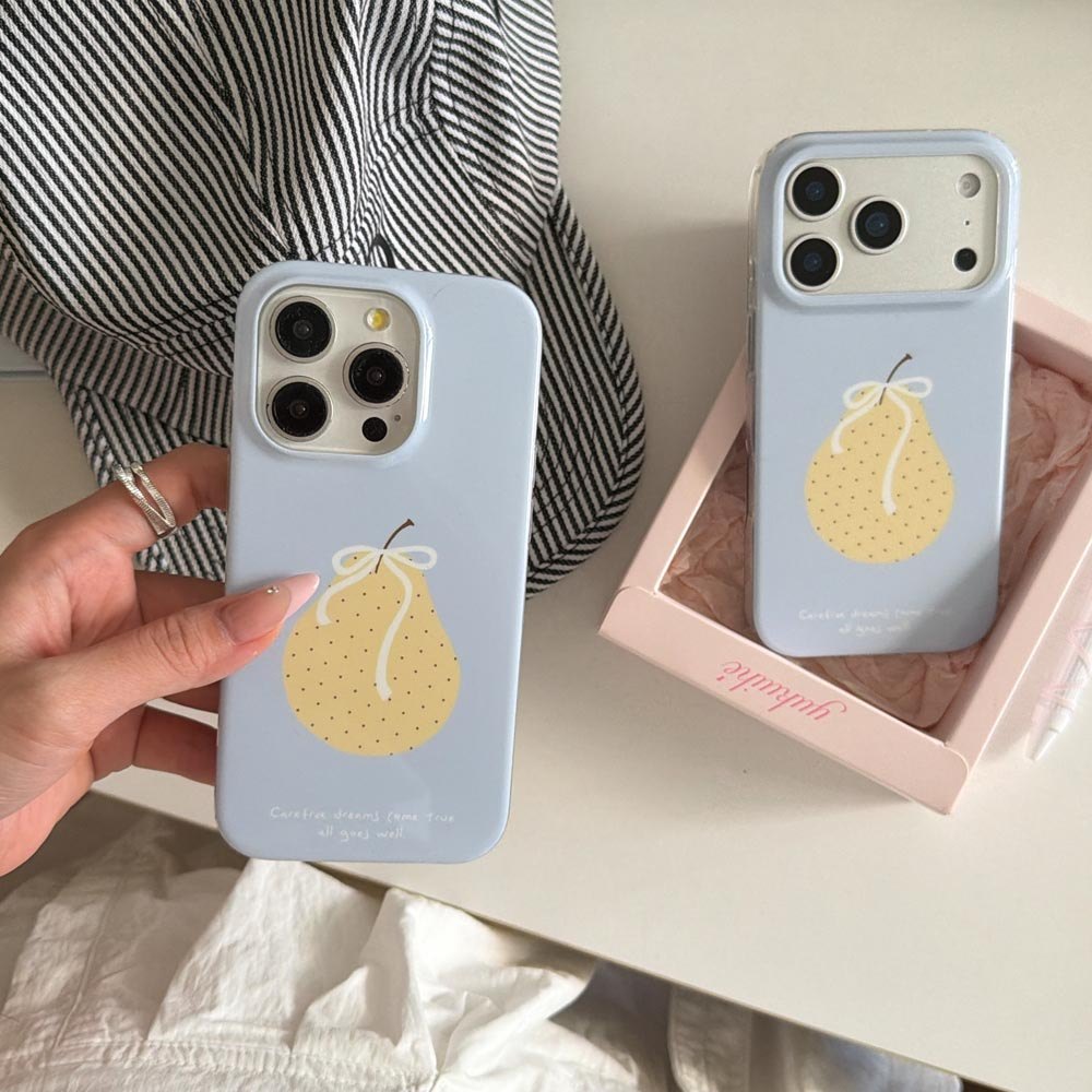 Ốp Lưng Cứng Tương Thích Với iPhone 13 14 14Pro 14ProMax 15 15Pro 15ProMax 16 16Pro 16ProMax 17 17Pro 17ProMax Vỏ Họa Tiết Quả Lê Bodian