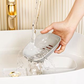Đĩa xà phòng RISEDOT, Hộp xà phòng tiết kiệm không gian hai lớp, Kệ xà phòng thoát nước bằng nhựa chống trượt hữu ích Phòng tắm gia đình