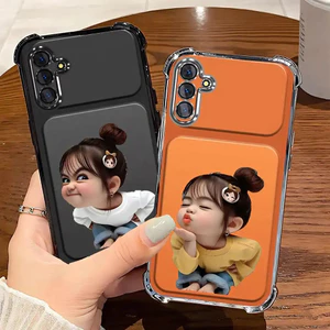 Ốp điện thoại di động tương thích với [Galaxy A15 5g], có thiết kế bé gái dễ thương, chất liệu TPU trong suốt đơn giản mới, giá cả phải chăng, chống rơi, chống trượt, fi
