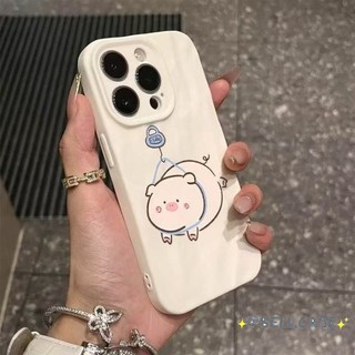 Dành Cho IPhone 17 16 15 14 13 12 11 Pro Max X XR XS Max 7 8 Plus Dễ thương nhỏ béo lợn xếp li vỏ mềm
