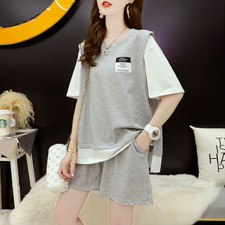 Quần Short Tay Ngắn Bộ Đồ Thể Thao Nữ 2026 Phong Cách Mới Mùa Hè Phiên Bản Hàn Quốc Rời Thời Trang Thường Ngày Bộ Đồ Hai Mảnh