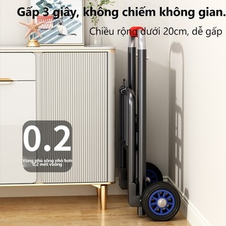 Xe Đẩy Gấp Gọn, Xe Kéo Hàng Xe Đẩy Hành Lý Khung Thép Chịu Lực Sơn Chống Gỉ