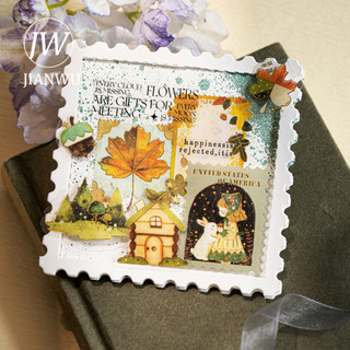 JIANWU Giả Tưởng Nhật Ký Series Vintage Giấc Mơ Hoa Nhân Vật Phong Cảnh Chất Liệu Cắt Dán PET Nhãn Dán Sáng Tạo Tạp Chí Văn Phòng Phẩm